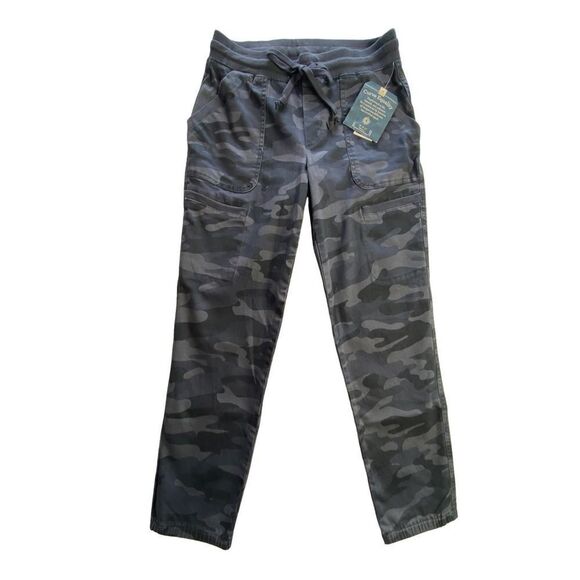 DEMOCRACY Small HIGH RISE CAMOUFLAGE PRINT JOGGERS - Picture 1 of 8